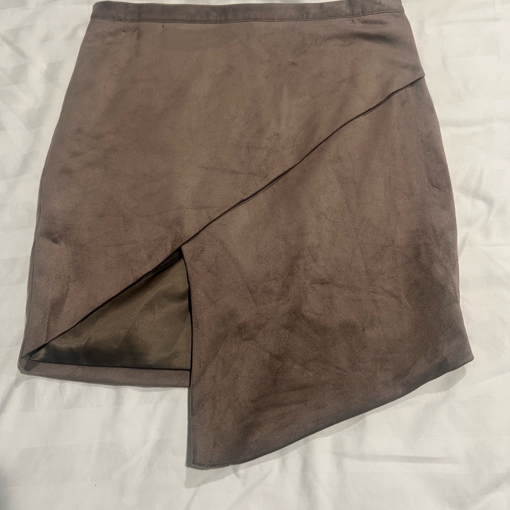 Olivaceous Asymmetrical Grey/Brown Skirt